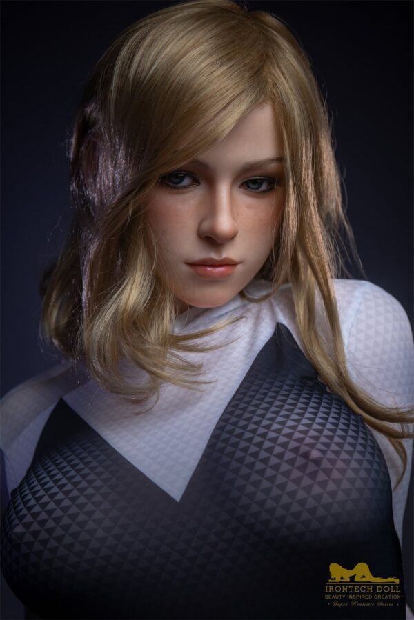 a stunning spider gwen sex doll in a Spiderwoman costume. Experience a unique blend of allure and adventure. Order now for an unforgettable addition to your collection!