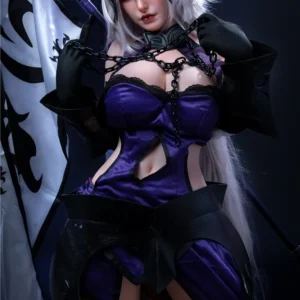 Embrace Your Fantasy: Anime Sex Doll Eva as the iconic Jeanne d'Arc from the Fate series. Take home this exquisite cosplay creation today!