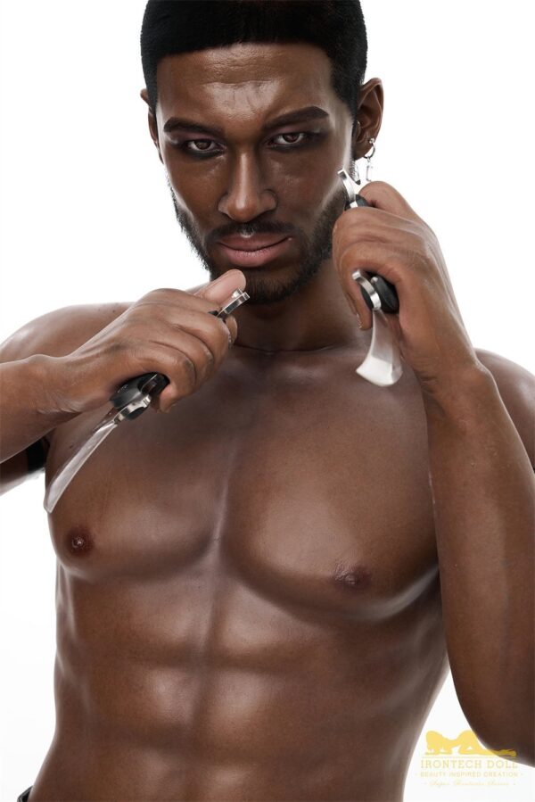 a meticulously crafted black male love doll designed to provide an unparalleled experience of companionship and intimacy.