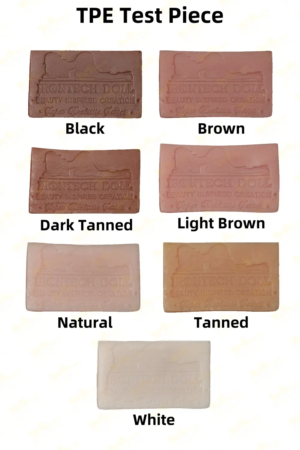 TPE Test Piece | Doll Doll TPE Test Sample Repair Piece.