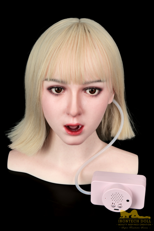 Oral sexdoll -  Doll's ROS head is compatible with an auto blow machine